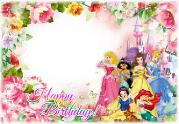 カテゴリのフォトエフェクト 誕生日 № 142403. フレーム上の碑文: お誕生日おめでとうございます
