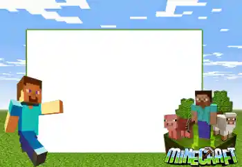 カテゴリのフォトエフェクト いろいろな子供の № 166012. フレーム上の碑文: Minecraft