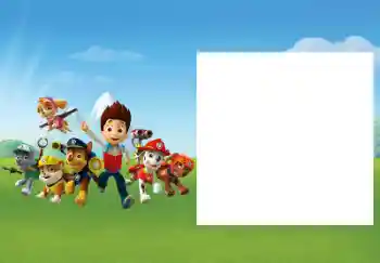 カテゴリのフォトエフェクト いろいろな子供の № 174061. フレーム上の碑文: PAW Patrol