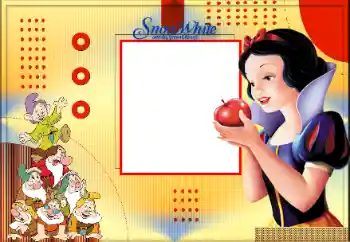 カテゴリのフォトエフェクト いろいろな子供の № 175336. フレーム上の碑文: SnowWhite and the Seven Dwarfs