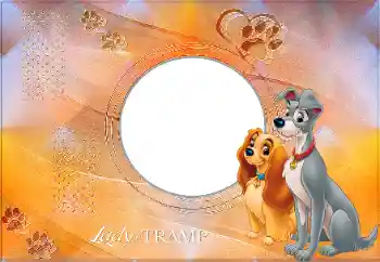 カテゴリのフォトエフェクト いろいろな子供の № 175347. フレーム上の碑文: Lady and the Tramp