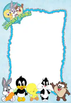 カテゴリのフォトエフェクト いろいろな子供の № 198811. フレーム上の碑文: Baby Looney Tunes