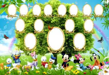 カテゴリのフォトエフェクト ファミリーツリー № 89431. フレーム上の碑文: 私。パパ。ママ。祖母。祖父。曾祖父母。
