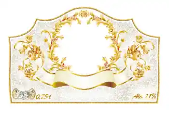 フレーム上の碑文: シャンパン フレーム上の碑文: シャンパン