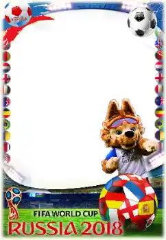 フレーム上の碑文: FIFA  WORLD CUP 2018