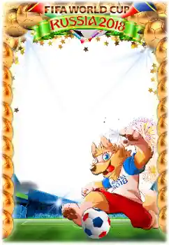 フレーム上の碑文: FIFA  WORLD CUP 2018