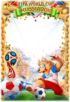 フレーム上の碑文: FIFA  WORLD CUP 2018