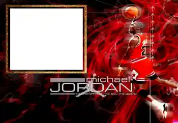 フレーム上の碑文: Michael Jordan フレーム上の碑文: Michael Jordan