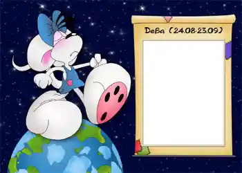 カテゴリのフォトエフェクト 干支 № 931. フレーム上の碑文: Дева.