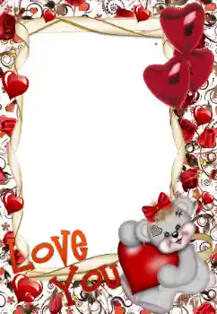 フレーム上の碑文: I love you