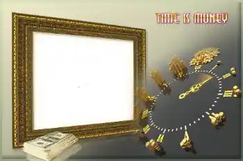 カテゴリのフォトエフェクト 男性のフォトフレーム № 101150. フレーム上の碑文: Time is money カテゴリのフォトエフェクト 男性のフォトフレーム № 101150. フレーム上の碑文: Time is money