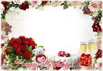 カテゴリのフォトエフェクト 誕生日のカード № 130011. フレーム上の碑文: お誕生日おめでとうございます カテゴリのフォトエフェクト 誕生日のカード № 130011. フレーム上の碑文: お誕生日おめでとうございます