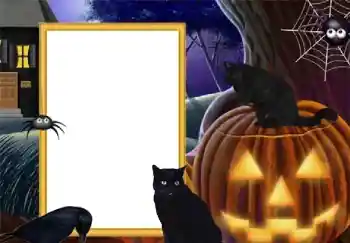 カテゴリのフォトエフェクト いろいろの祭り № 128555. フレーム上の碑文: Happy Halloween