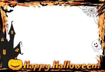 カテゴリのフォトエフェクト いろいろの祭り № 154389. フレーム上の碑文: Happy Halloween