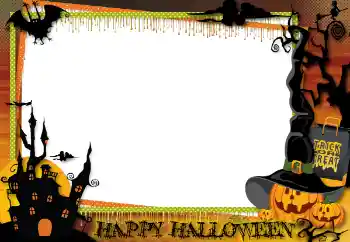 カテゴリのフォトエフェクト いろいろの祭り № 60306. フレーム上の碑文: Happy Halloween