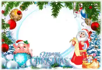カテゴリのフォトエフェクト クリスマスカード № 147830. フレーム上の碑文: メリークリスマス