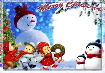 カテゴリのフォトエフェクト クリスマスカード № 3390. フレーム上の碑文: メリークリスマス