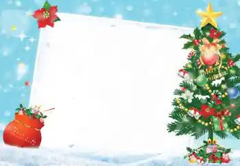 カテゴリのフォトエフェクト クリスマスカード № 38751. フレーム上の碑文: Merry Christmas!